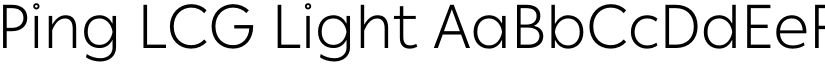 Ping LCG Light font