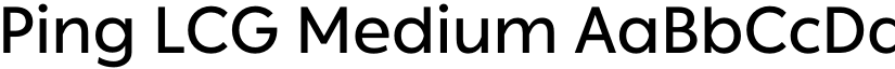 Ping LCG Medium font
