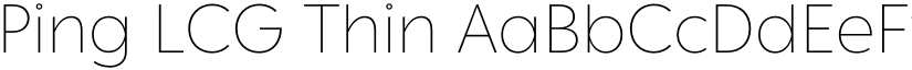 Ping LCG Thin font