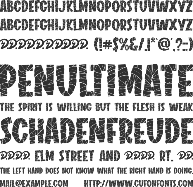The Mummy font preview