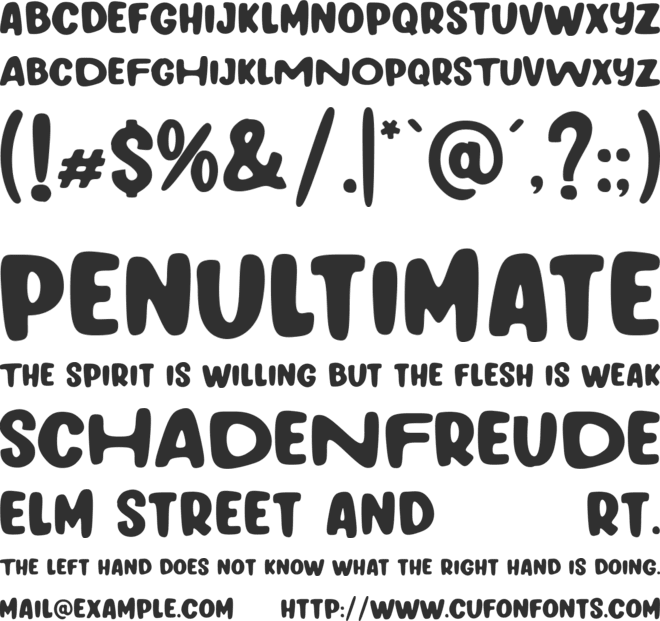 Cupcake Factory font preview
