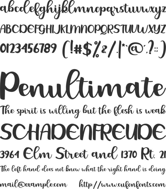 Catheline font preview