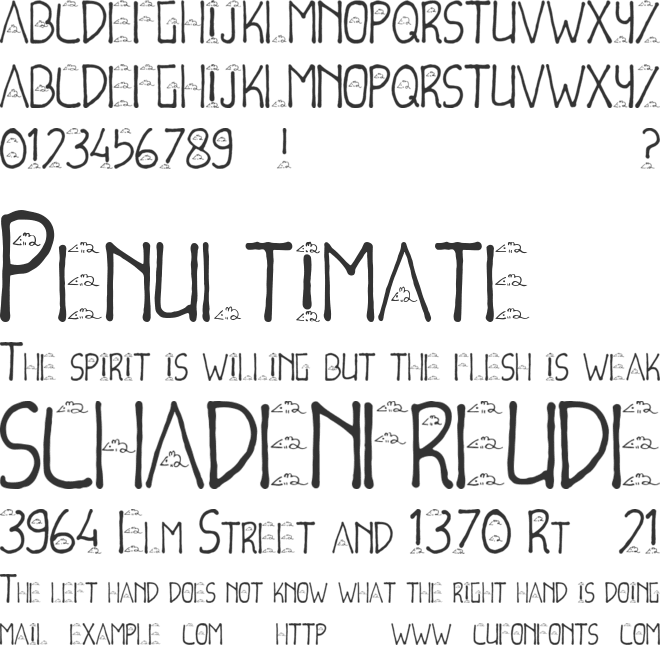 MOUSE font preview