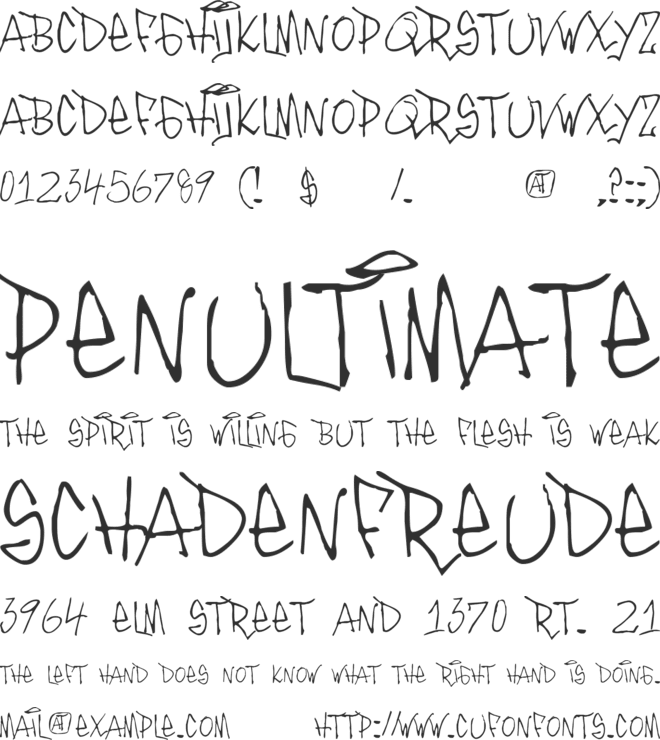 Inthacity font preview