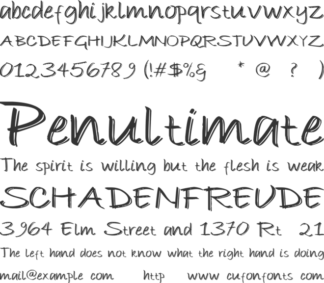 Brown Alexander font preview