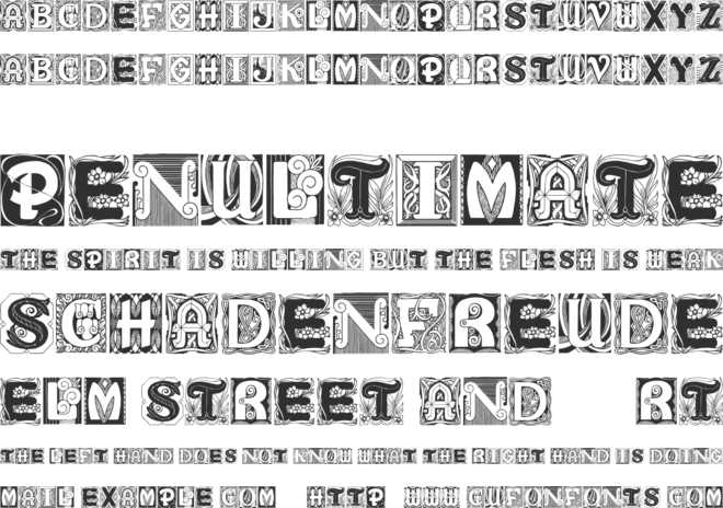 Years font preview