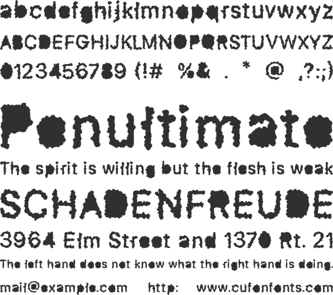 Mud font preview
