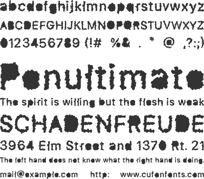 Mud font preview