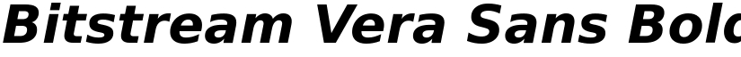 Bitstream Vera Sans Bold Oblique font