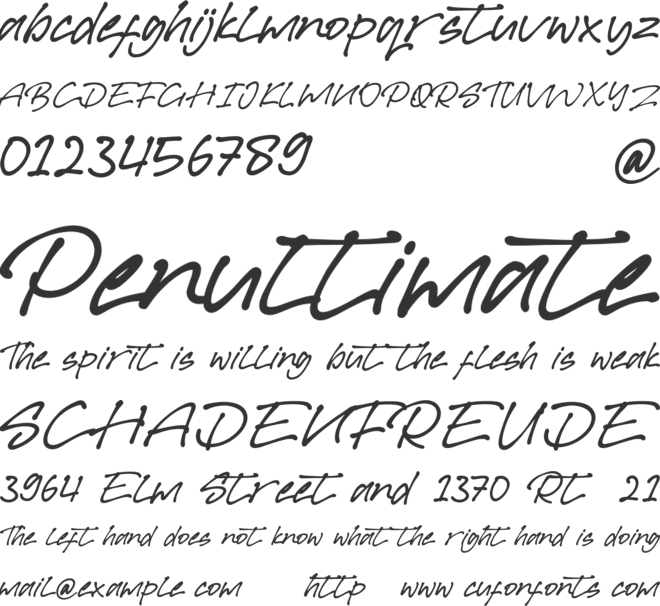 Katherine font preview
