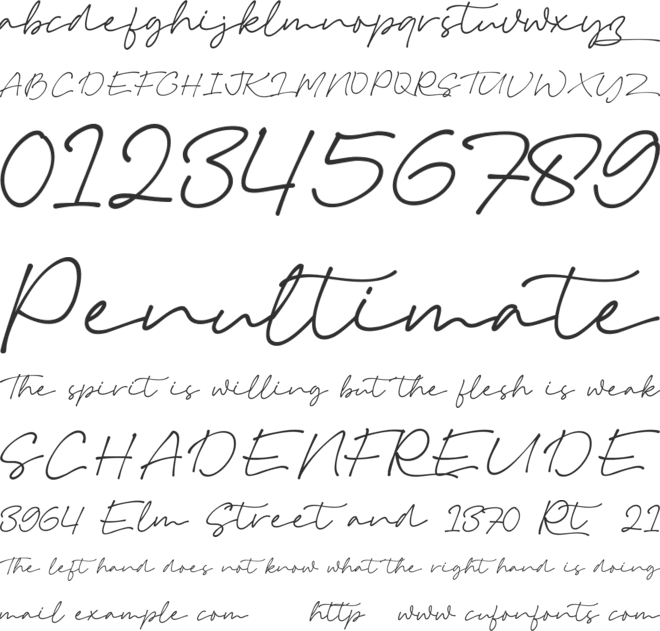 Omesse font preview