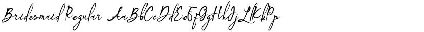 Bridesmaid Regular font