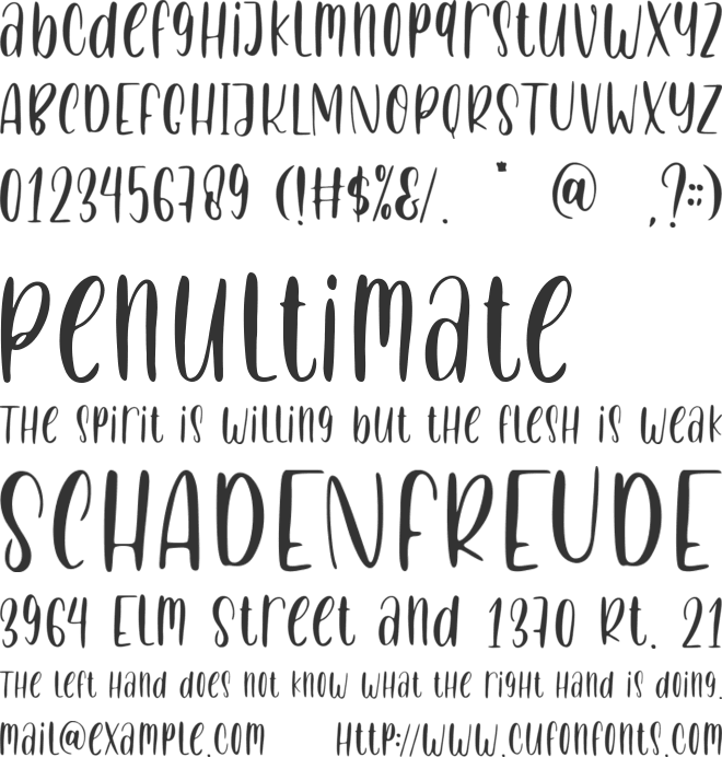 Manchiro font preview