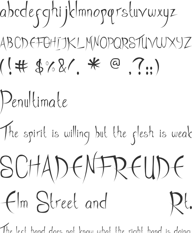 Heath Notted font preview