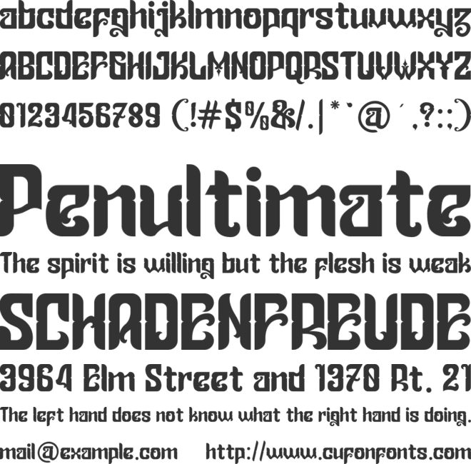 Ceriburn font preview