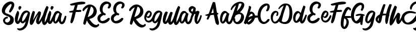 Signlia FREE Regular font