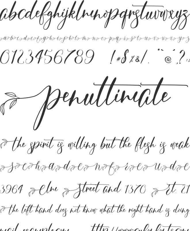 Feathery - Personal Use font preview