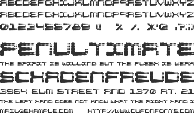 Shift font preview