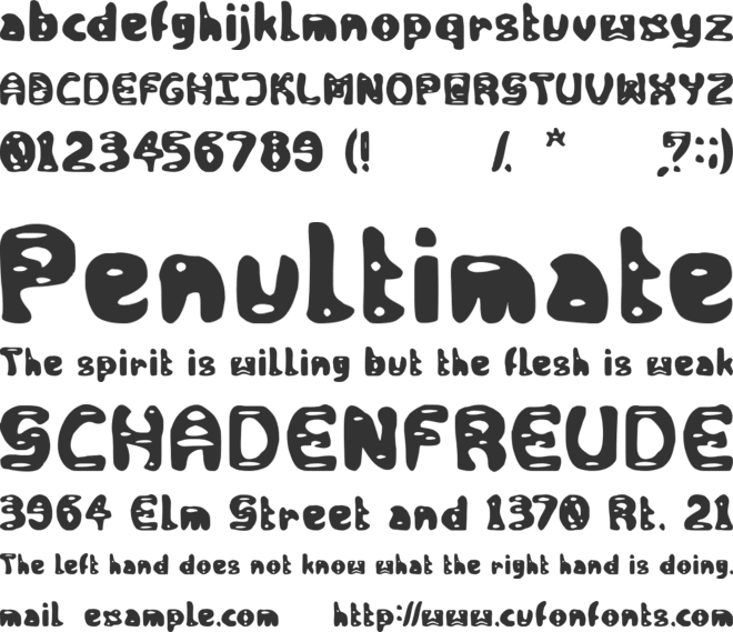 Scary Monster font preview