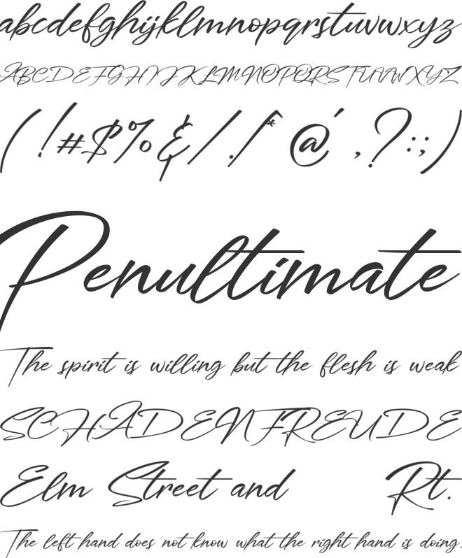 South Hamburg font preview