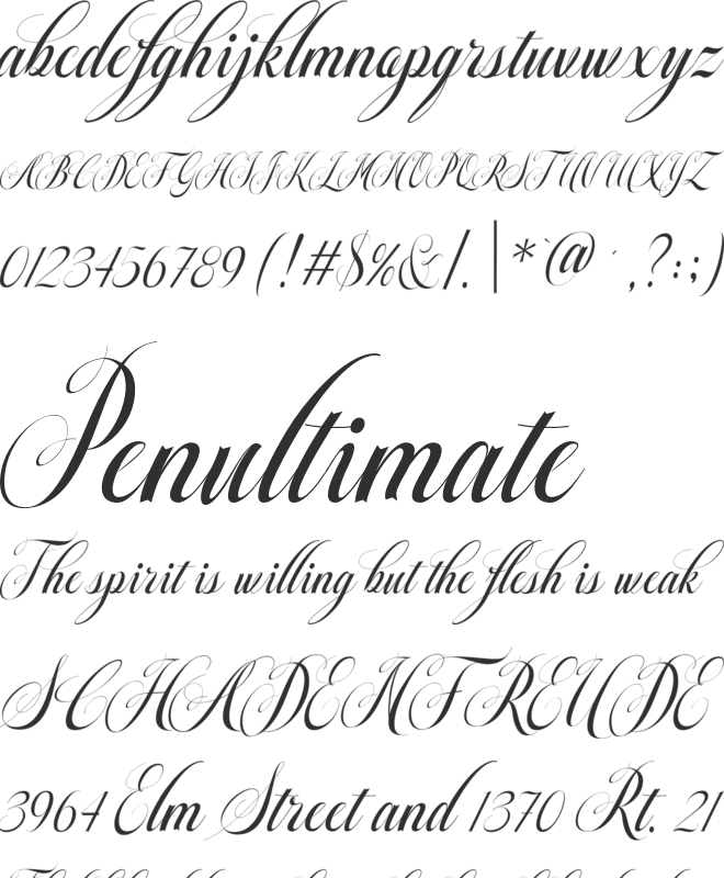 Delayed Love font preview