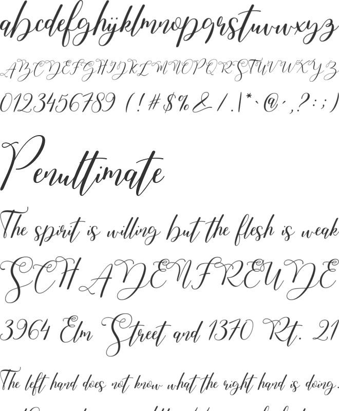 Mastura font preview