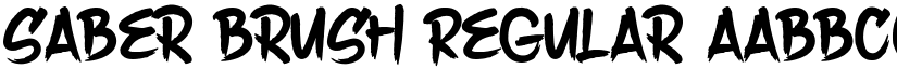 Saber Brush Regular font