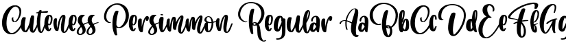 Cuteness Persimmon Regular font