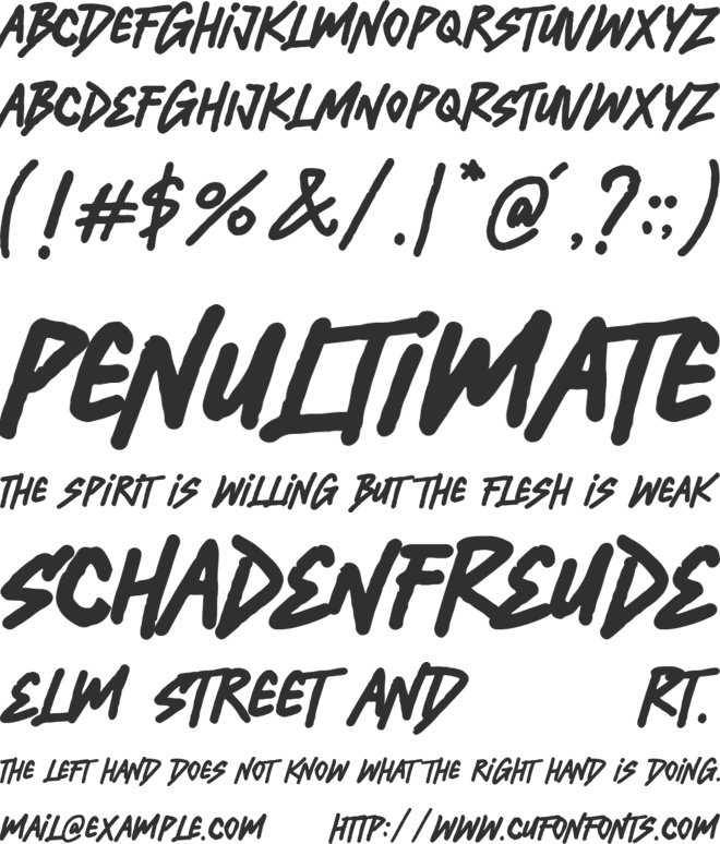 Skateboard Unlimited font preview