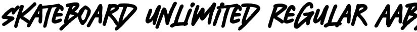 Skateboard Unlimited Regular font