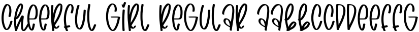 cheerful girl Regular font