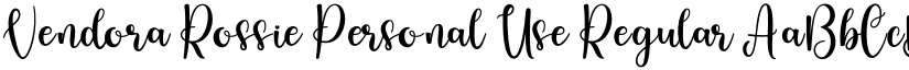 Vendora Rossie Personal Use Regular font