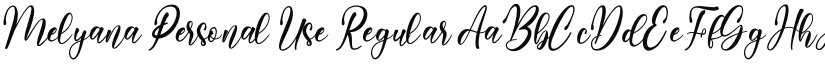Melyana Personal Use font download