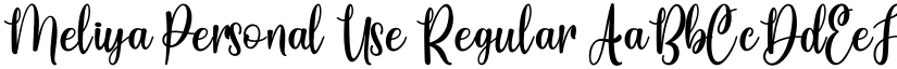 Meliya Personal Use Regular font
