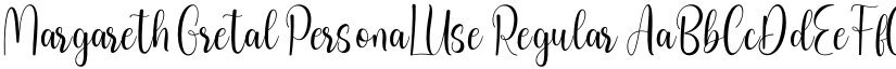 Margareth Gretal PersonaL Use Regular font