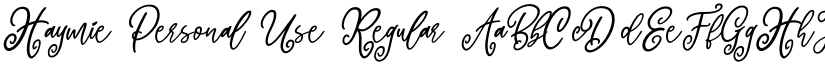 Haymie Personal Use Regular font