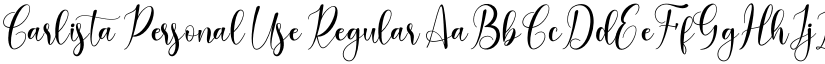 Carlista Personal Use Regular font