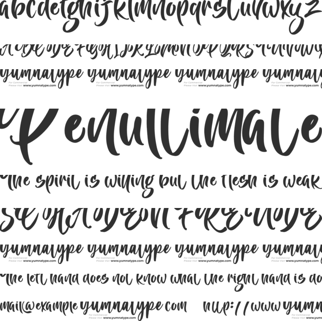 Bright Monday Personal Use font preview