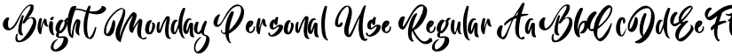 Bright Monday Personal Use Regular font