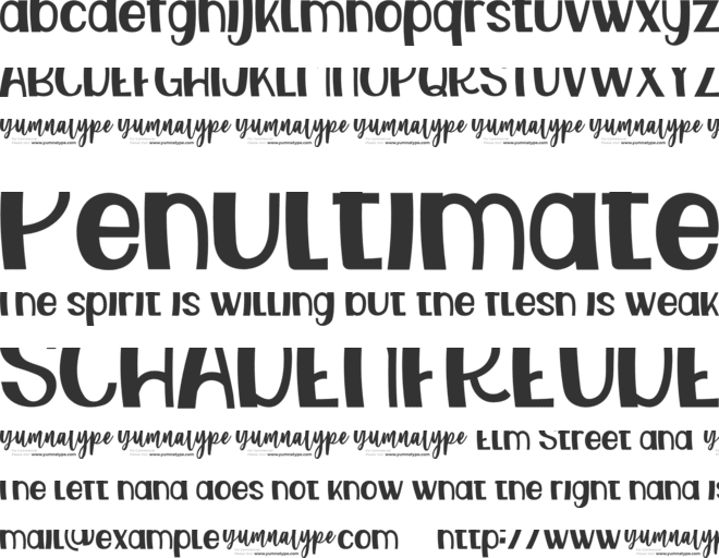 Awesome Party font preview