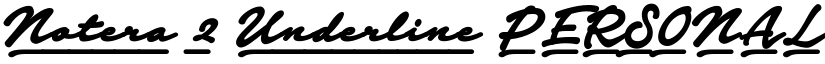 Notera 2 Underline PERSONAL USE Black font
