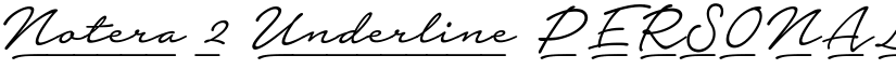 Notera 2 Underline PERSONAL USE Light font