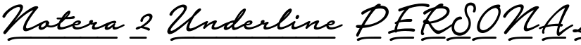 Notera 2 Underline PERSONAL USE Medium font
