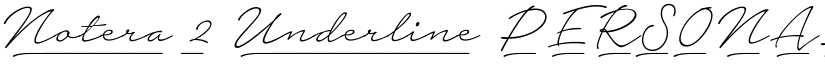 Notera 2 Underline PERSONAL USE Thin font