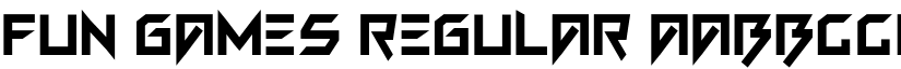 FUN GAMES Regular font