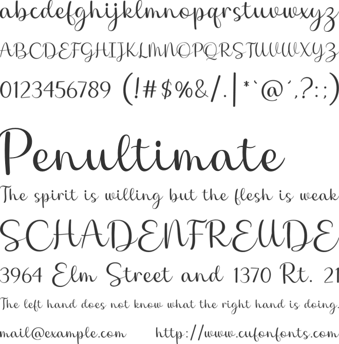 Maribast font preview