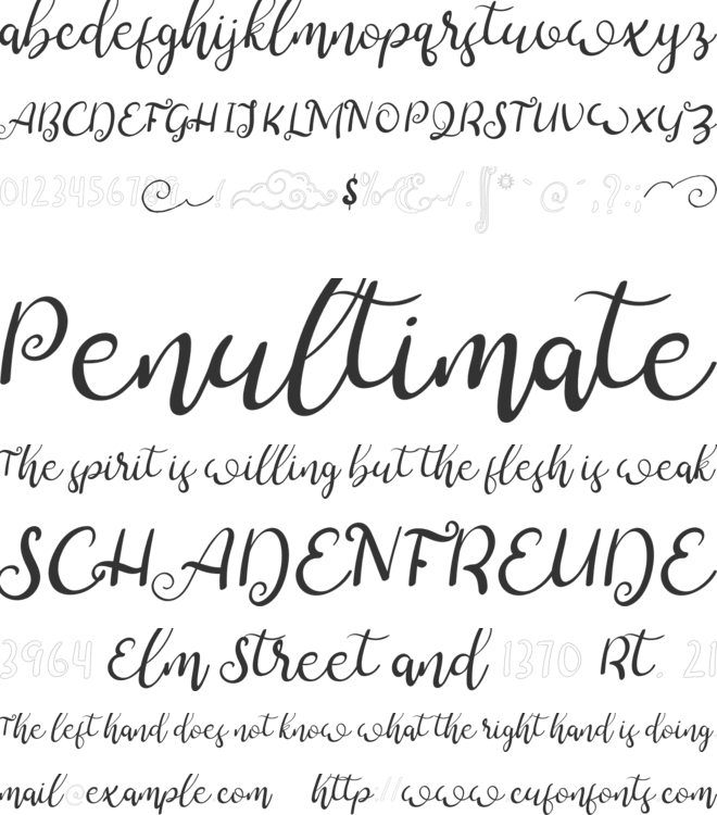 arch cloudy font preview