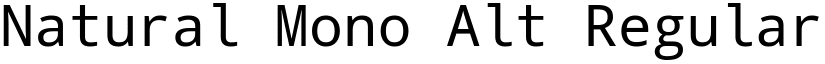 Natural Mono Alt Regular font