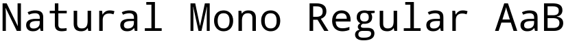 Natural Mono Regular font