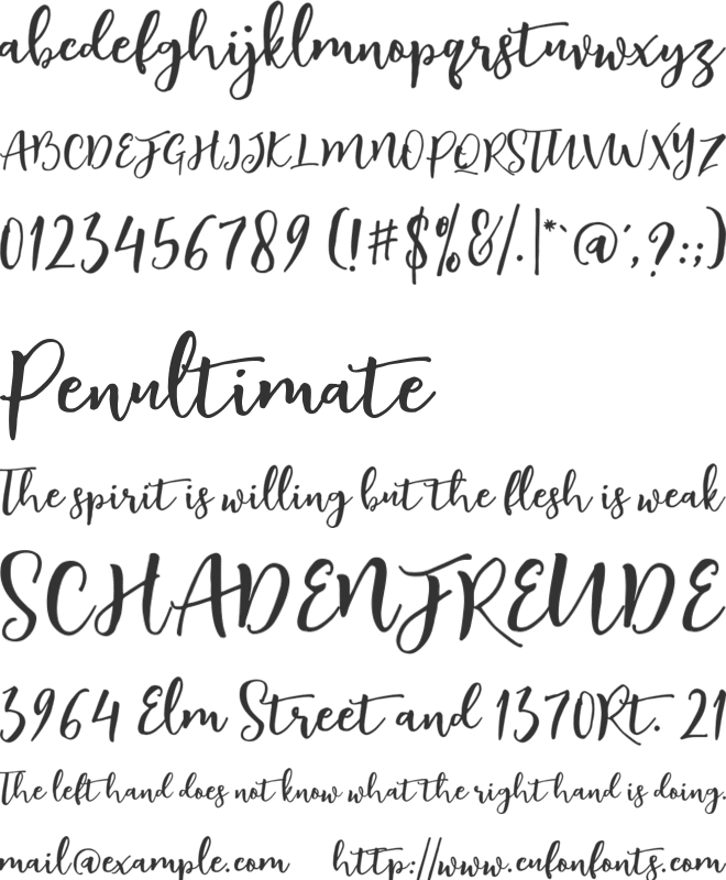 ArtLove font preview